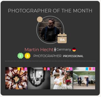ProWed Award Photographer of the Month